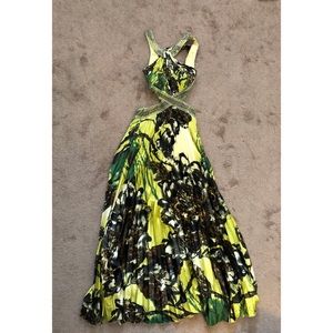 Formal dress. Open back and cutouts